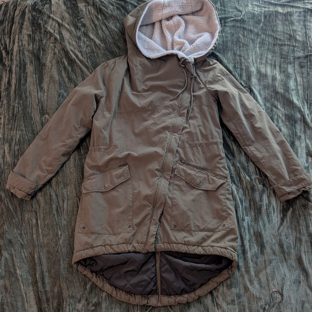 Thread & Supply Olive Green Hooded Jacket